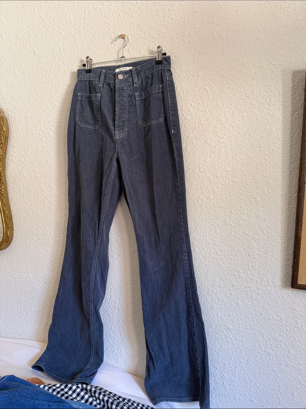 High-Rise Wide-Leg Women’s corduroy in Dark Blue